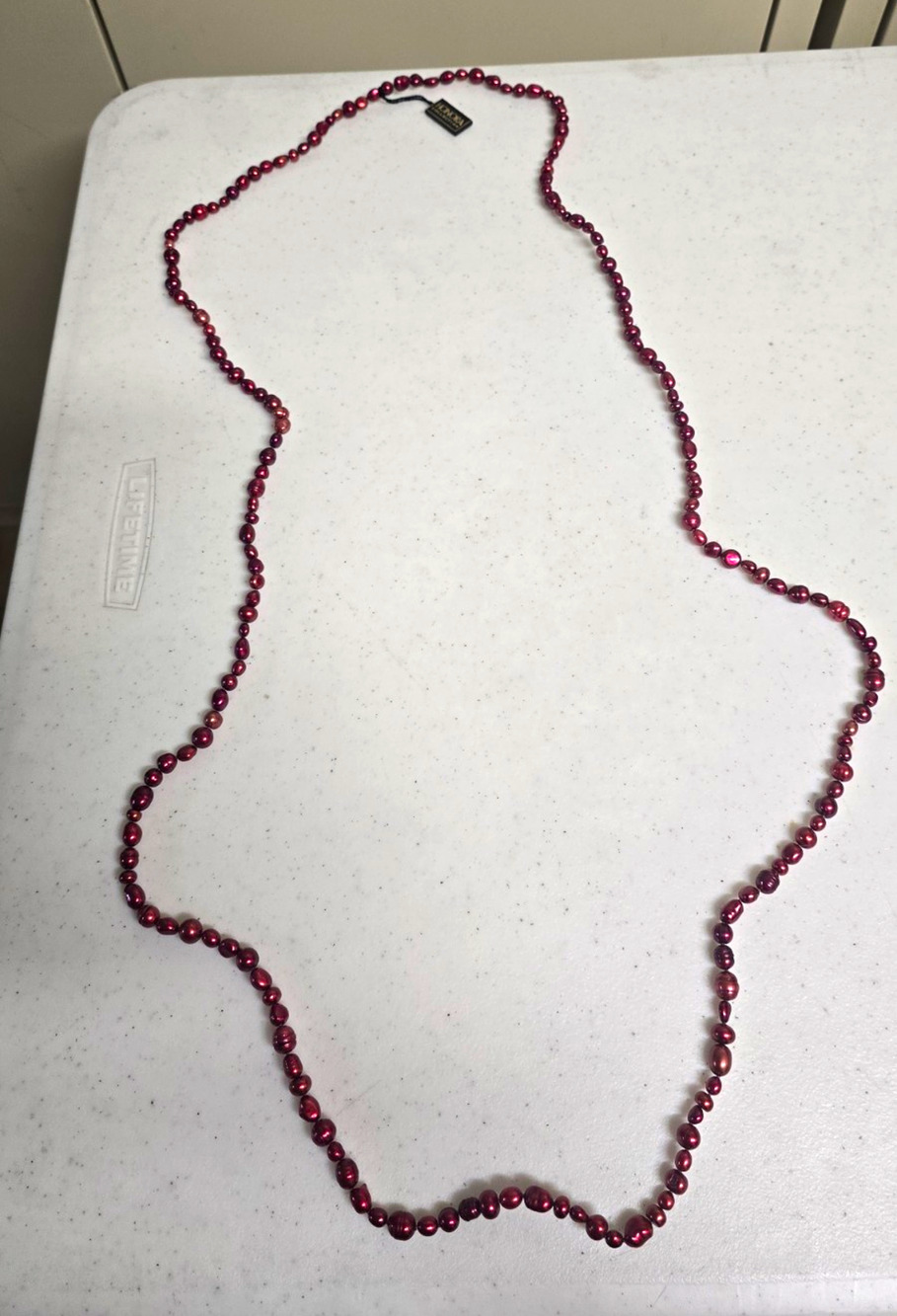 Honora Collection 29" Cranberry Red Freshwater Baroque Pearl Strand Necklace
